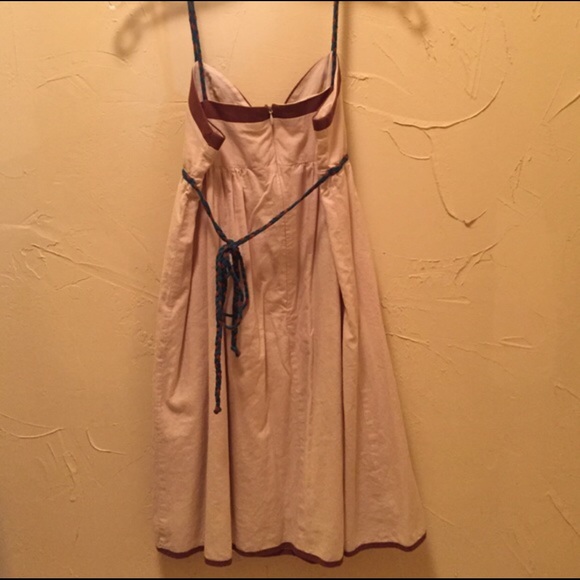 VOOM JOY HAN Tan Birds Dress w unique straps! NWT - Picture 4 of 4